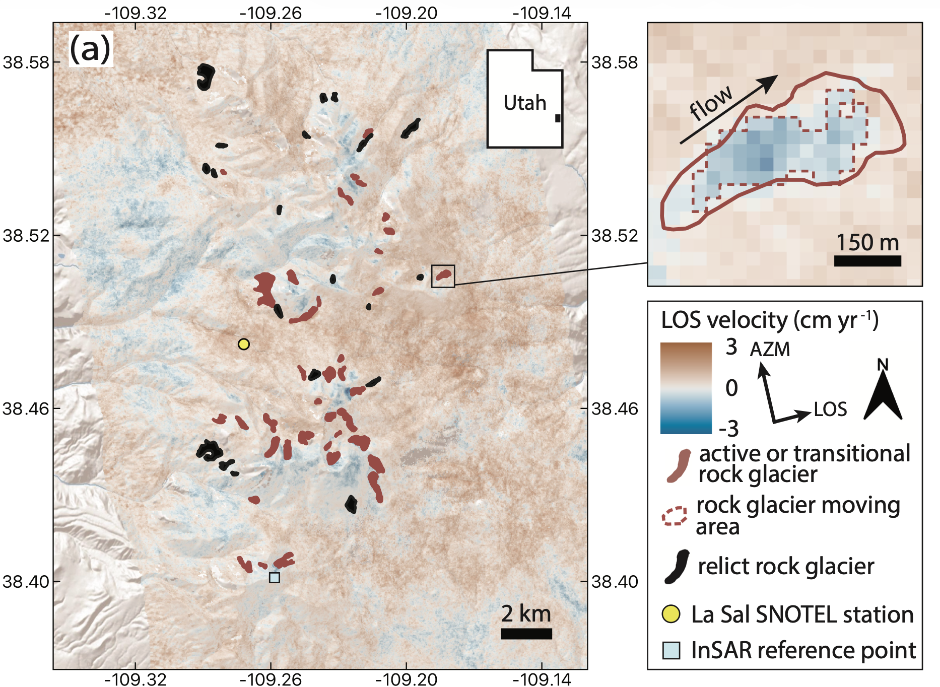 Rock glacier inventory map